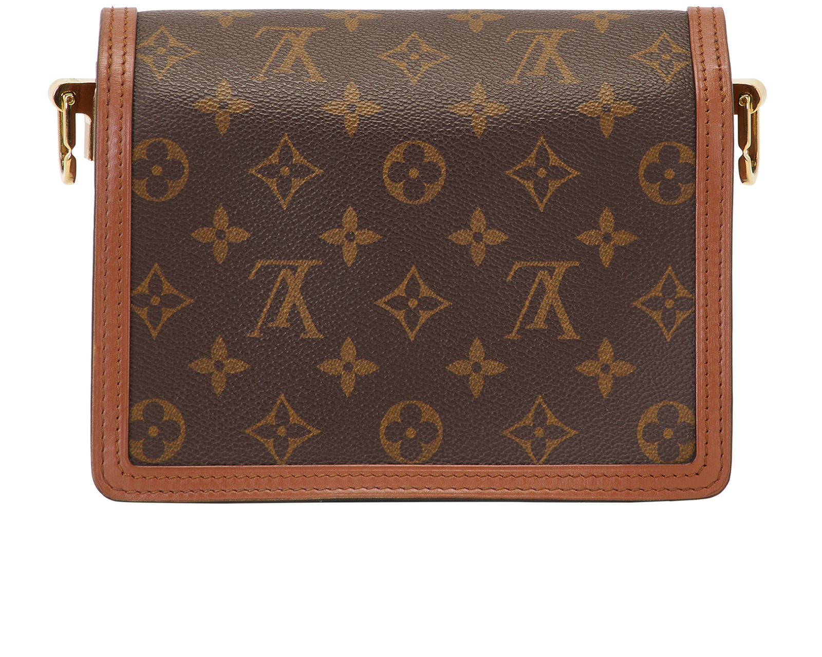 Mini Dauphine Crossbody, &pound;1,400, Handbags, Brown, Canvas, Back view